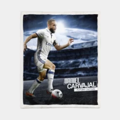 Dani Carvajal Professional Football Player Sherpa Fleece Blanket 1