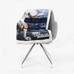 Dani Carvajal Professional Football Player Sherpa Fleece Blanket 2