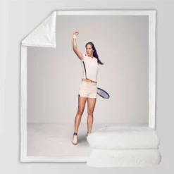 Daria Kasatkina Energetic Russian Tennis Player Sherpa Fleece Blanket