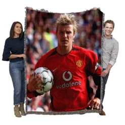David Beckham Best right winger Woven Blanket