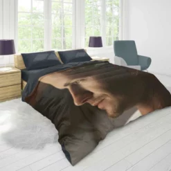 David Beckham Energetic Football Player Duvet Cover 1