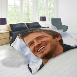 David Beckham English Football Player Duvet Cover 1