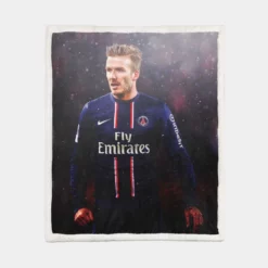 David Beckham Excellent PSG Player Sherpa Fleece Blanket 1