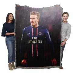 David Beckham Excellent PSG Player Woven Blanket