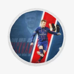 David Beckham Premier League Player Round Beach Towel