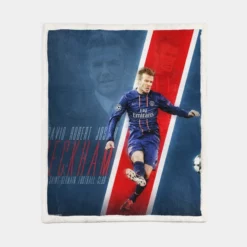 David Beckham Premier League Player Sherpa Fleece Blanket 1