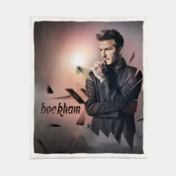 David Beckham Professional English Footballer Sherpa Fleece Blanket 1