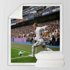 David Beckham Real Madrid Famous Player Sherpa Fleece Blanket