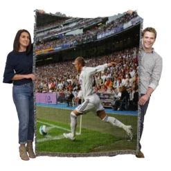 David Beckham Real Madrid Famous Player Woven Blanket