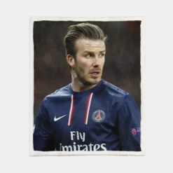 David Beckham Sensational PSG Football Player Sherpa Fleece Blanket 1