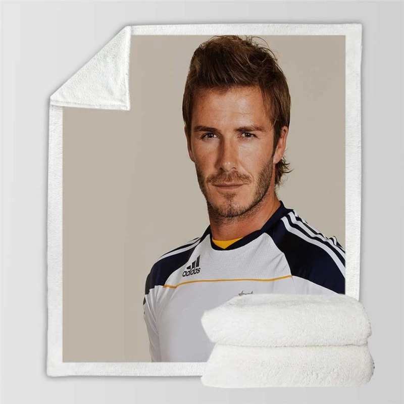 David Beckham Strong Galaxy Player Sherpa Fleece Blanket