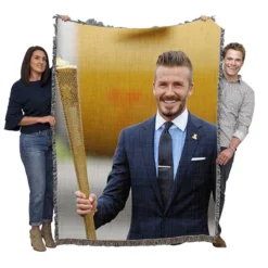 David Beckham in London Olympic Woven Blanket