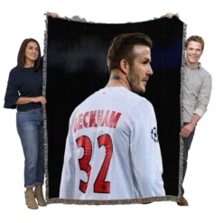 David Beckham in White Jersey Woven Blanket