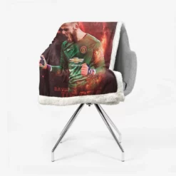 David de Gea Awarded Man United Football Player Sherpa Fleece Blanket 2