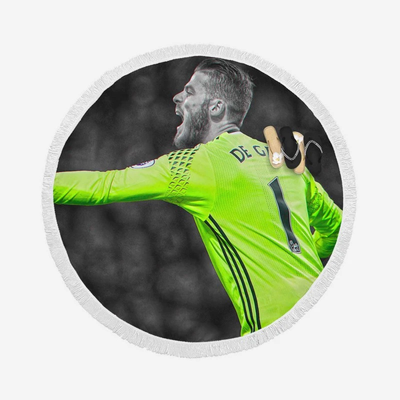 David de Gea Classic Manchester United Football Player Round Beach Towel