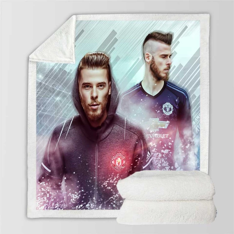 David de Gea Excellent Spanish Football Player Sherpa Fleece Blanket