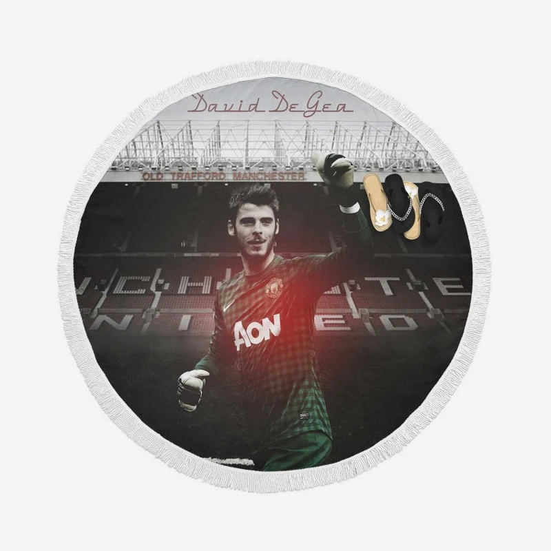 David de Gea Exciting Spanish Football Player Round Beach Towel