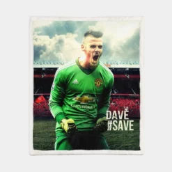 David de Gea Famous Man United Football Player Sherpa Fleece Blanket 1