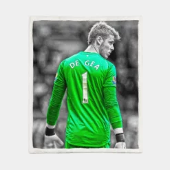 David de Gea Manchester United Football Player Sherpa Fleece Blanket 1