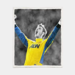 David de Gea Popular Man United Football Player Sherpa Fleece Blanket 1