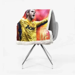 David de Gea Powerfull Spanish Football Player Sherpa Fleece Blanket 2