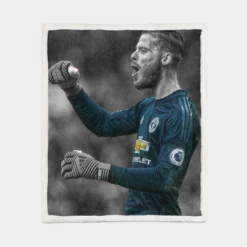 David de Gea Professional Spanish Football Player Sherpa Fleece Blanket 1