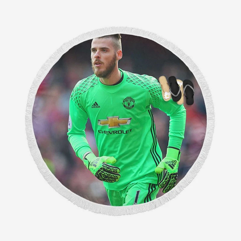 David de Gea Sensastional Football Player Round Beach Towel