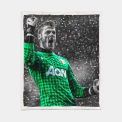 David de Gea Spanish Football Player Sherpa Fleece Blanket 1