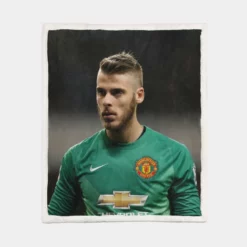 David de Gea Strong Man United Football Player Sherpa Fleece Blanket 1