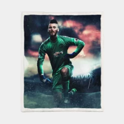 David de Gea Top Ranked Spanish Football Player Sherpa Fleece Blanket 1