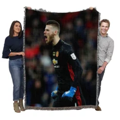 David de Gea in Black Jersey Woven Blanket