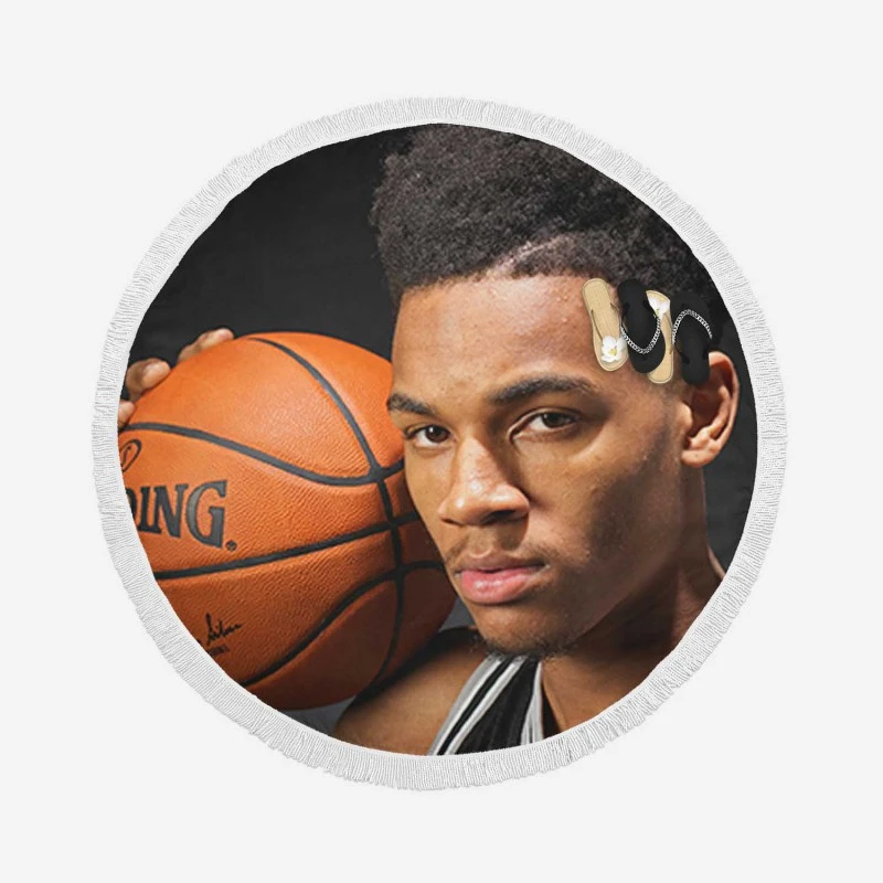 Dejounte Murray Popular NBA Basketball Player Round Beach Towel