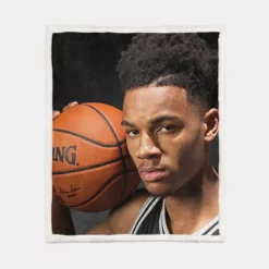 Dejounte Murray Popular NBA Basketball Player Sherpa Fleece Blanket 1