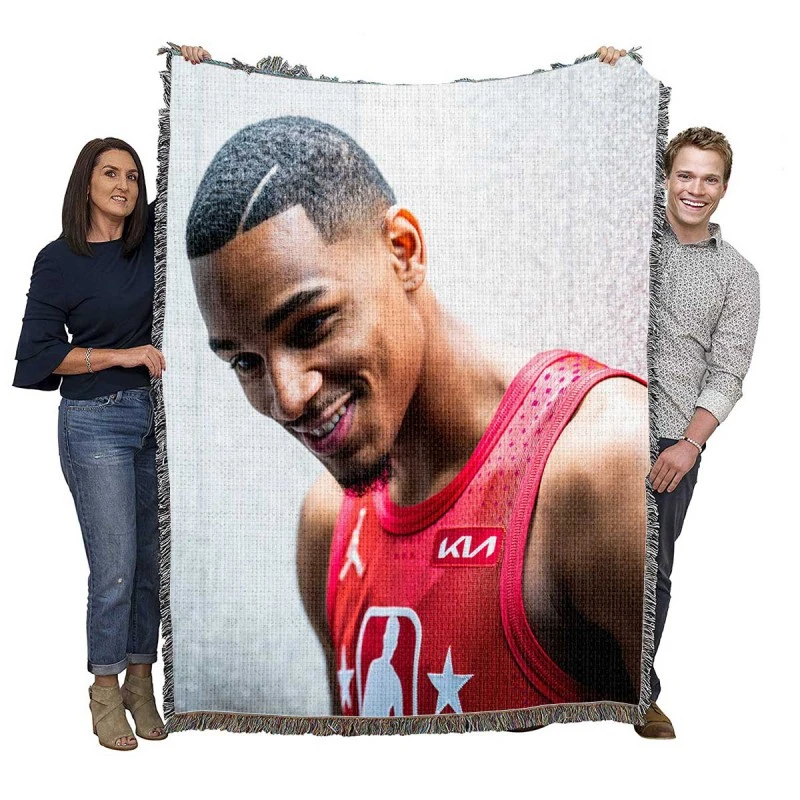 Dejounte Murray Professional NBA Basketball Player Woven Blanket