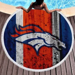 Denver Broncos Excellent NFL Team Round Beach Towel 1