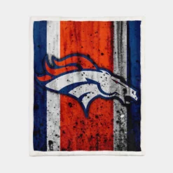 Denver Broncos Excellent NFL Team Sherpa Fleece Blanket 1
