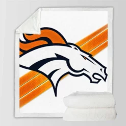Denver Broncos Exciting NFL Football Club Sherpa Fleece Blanket