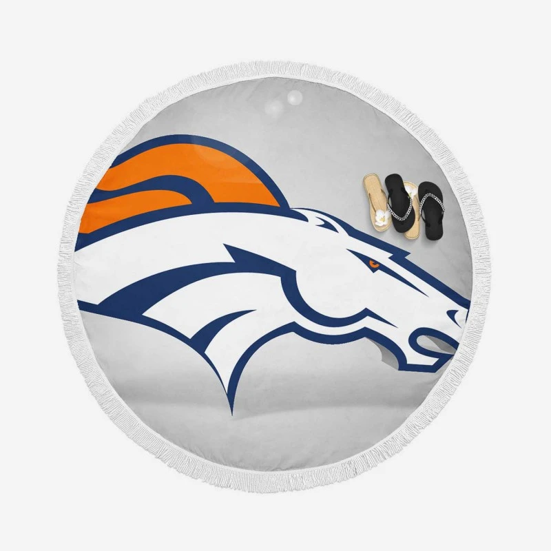 Denver Broncos NFL team Logo Round Beach Towel