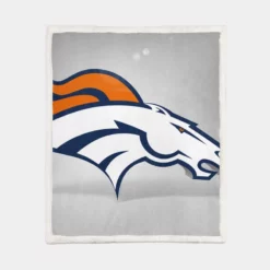 Denver Broncos NFL team Logo Sherpa Fleece Blanket 1