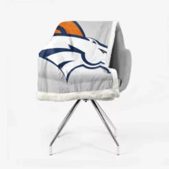 Denver Broncos NFL team Logo Sherpa Fleece Blanket 2