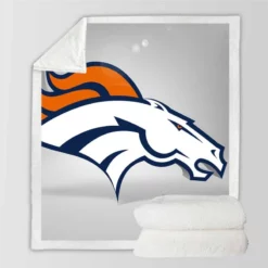 Denver Broncos NFL team Logo Sherpa Fleece Blanket
