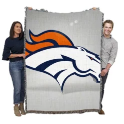 Denver Broncos NFL team Logo Woven Blanket