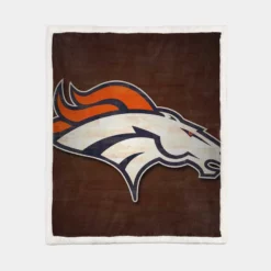 Denver Broncos Strong NLF Football Club Sherpa Fleece Blanket 1