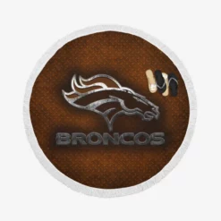 Denver Broncos Unique NFL Football Club Round Beach Towel