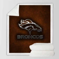 Denver Broncos Unique NFL Football Club Sherpa Fleece Blanket
