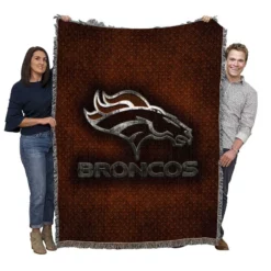 Denver Broncos Unique NFL Football Club Woven Blanket