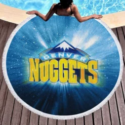 Denver Nuggets Exciting NBA Basketball Club Round Beach Towel 1