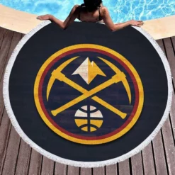 Denver Nuggets Exellelant NBA Basketball Team Round Beach Towel 1