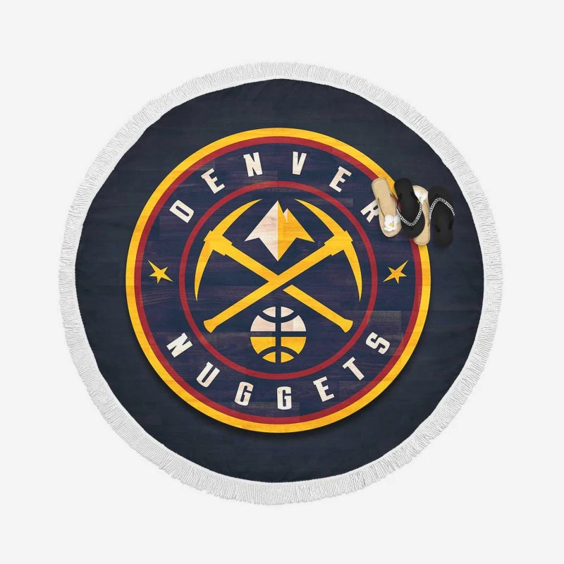 Denver Nuggets Famous NBA Basketball Club Round Beach Towel