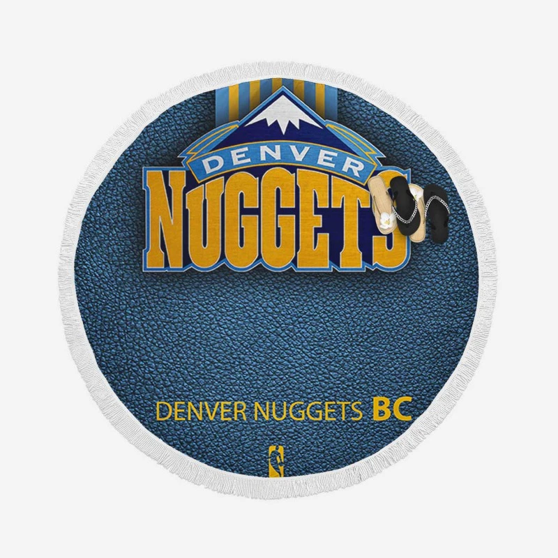 Denver Nuggets NBA Basketball Club Logo Round Beach Towel